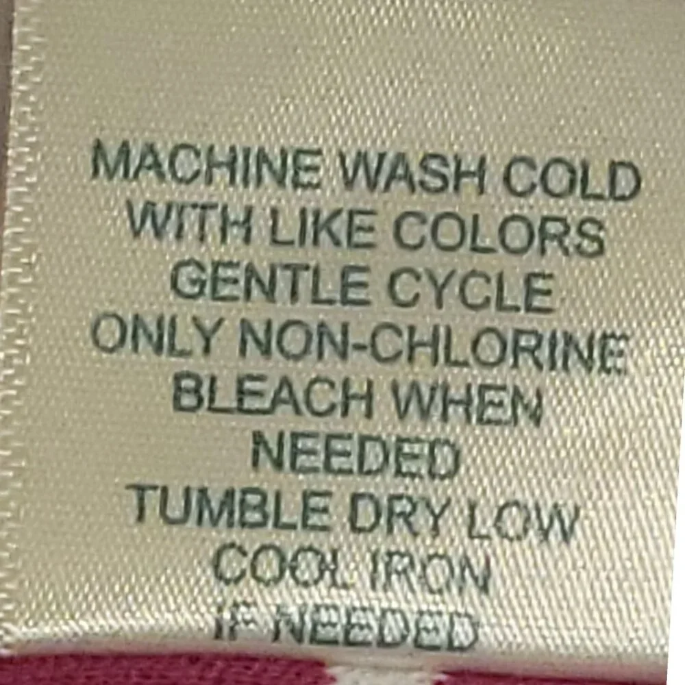 Blair Womens Small Striped Floral Tunic Top 3/4 Sleeves Burgundy & White Cotton - Picture 5 of 13